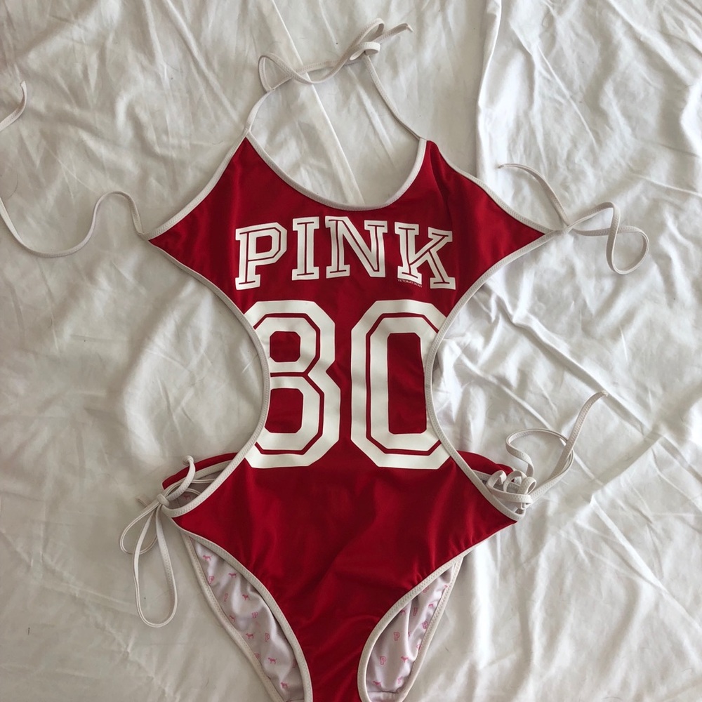 VS pink swimsuit
